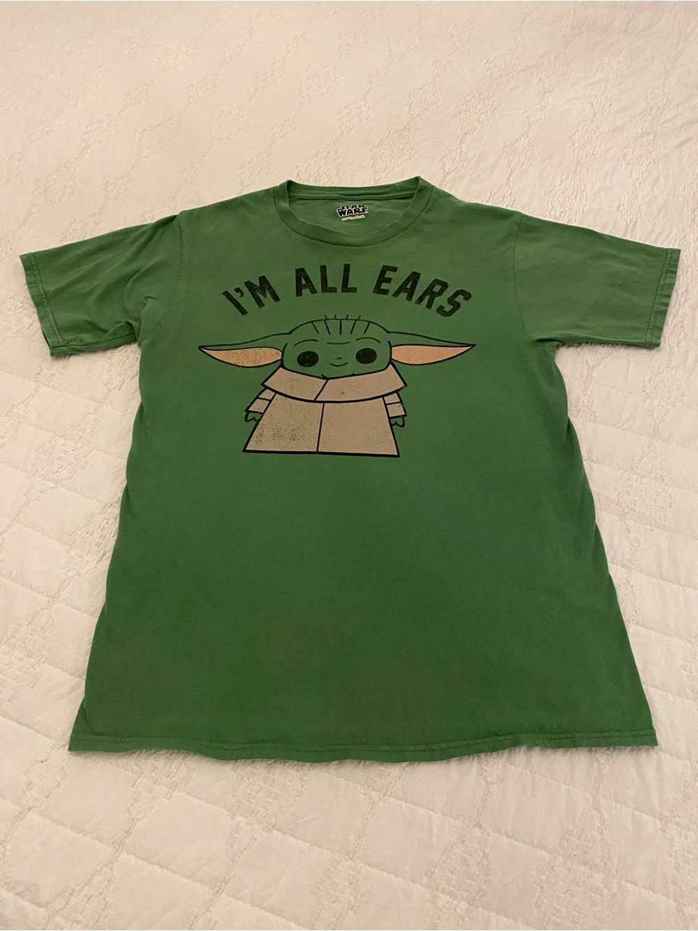 Star Wars "I'm All Ears" Baby Yoda T‑Shirt size Small Unisex
